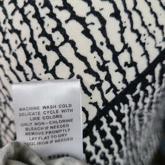 Tart Dress Womens Size M Medium Black White Short Sleeve Faux Leather Detail - Picture 7 of 7